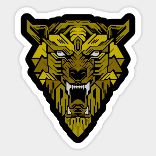 Geometric Wolf Sticker